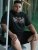 D555 Leamington Tiger Eyes Printed Crew Neck T-shirt Black - T-shirts - Grote Maten T-shirts Heren
