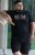 D555 Leamington Tiger Eyes Printed Crew Neck T-shirt Black - T-shirts - Grote Maten T-shirts Heren