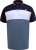D555 Leeds Cut And Sew Polo With Jacquard Collar And Cuffs Navy - Polo shirts - Grote Maten Poloshirts Heren
