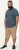 D555 Woolwich AOP Polo Shirt With Ribbed Collar Blue - Polo shirts - Grote Maten Poloshirts Heren
