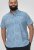 D555 Torquay AOP Short Sleeve Button Down Collar Shirt Blue Wave - Hemden - Overhemden Grote Maten Heren