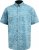 D555 Torquay AOP Short Sleeve Button Down Collar Shirt Blue Wave - Hemden - Overhemden Grote Maten Heren