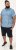 D555 Torquay AOP Short Sleeve Button Down Collar Shirt Blue Wave - Hemden - Overhemden Grote Maten Heren