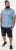 D555 Torquay AOP Short Sleeve Button Down Collar Shirt Blue Wave - Hemden - Overhemden Grote Maten Heren