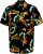 D555 Selby Hawaiian AOP Short Sleeve Revere Collar Shirt Black - Hemden - Overhemden Grote Maten Heren