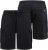 D555 Wigan 2 Elasticated Waist Fleece Cargo Shorts Black - Joggingbroeken & shorts - Joggingbroeken & Shorts Heren Grote Maten