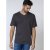 D555 Signature V-neck T-shirt Charcoal - T-shirts - Grote Maten T-shirts Heren