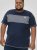 D555 Swansea Cut And Sew Crew Neck T-Shirt Navy - T-shirts - Grote Maten T-shirts Heren