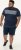 D555 Swansea Cut And Sew Crew Neck T-Shirt Navy - T-shirts - Grote Maten T-shirts Heren