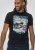D555 Knowle Detroit Motor Bike Printed Crew Neck T-Shirt Navy - T-shirts - Grote Maten T-shirts Heren