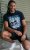 D555 Knowle Detroit Motor Bike Printed Crew Neck T-Shirt Navy - T-shirts - Grote Maten T-shirts Heren