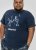 D555 Cameron Official Terminator Printed Crew Neck T-Shirt Dark Navy - T-shirts - Grote Maten T-shirts Heren