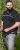 D555 Stafford Cut And Sew Embroidery Stripe Short Sleeve Polo Black - Polo shirts - Grote Maten Poloshirts Heren