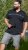 D555 Stafford Cut And Sew Embroidery Stripe Short Sleeve Polo Black - Polo shirts - Grote Maten Poloshirts Heren