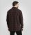 D555 Horsham Long Sleeve Shirt with Chest Pocket Burgundy/Black Check - Hemden - Overhemden Grote Maten Heren