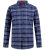 D555 Shrewsbury Long Sleeve with Chest Pocket Blue/Navy Check - Hemden - Overhemden Grote Maten Heren