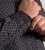 D555 Sheffield Long Sleeve AOP Micro Gold Shirt Navy - Hemden - Overhemden Grote Maten Heren