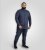 D555 Middlesbrough Long Sleeve AOP Micro Blue Shirt Navy TALL SIZE - Hemden - Overhemden Grote Maten Heren