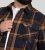 D555 Aldershot Long Sleeve Heavy Shacket Overshirt Tan/Navy Check - Hemden - Overhemden Grote Maten Heren