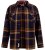 D555 Aldershot Long Sleeve Heavy Shacket Overshirt Tan/Navy Check - Hemden - Overhemden Grote Maten Heren