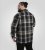 D555 Falkirk Long Sleeve Heavy Shacket Overshirt Black/Grey TALL SIZES - Hemden - Overhemden Grote Maten Heren