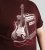 D555 Barnsley Guitar and Amp Crew Neck T-Shirt Burgundy - T-shirts - Grote Maten T-shirts Heren