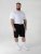 D555 Thomas Stretch Shorts met Elastische Taille Zwart - Shorts - Grote Maten Korte Broeken Heren