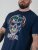 D555 Linton T-shirt met Veelkleurige Schedelprint Marineblauw - T-shirts - Grote Maten T-shirts Heren