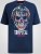 D555 Linton T-shirt met Veelkleurige Schedelprint Marineblauw - T-shirts - Grote Maten T-shirts Heren