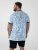 D555 Shoreham AO T-shirt met Venice Beach Print Blauw - T-shirts - Grote Maten T-shirts Heren