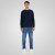 Double Outfitters MTOP-1141 Sweater Navyblauw - Sweaters & hoodies - Sweaters & Hoodies Grote Maten Heren
