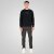 Double Outfitters MTOP-1151 Sweater Zwart - Sweaters & hoodies - Sweaters & Hoodies Grote Maten Heren
