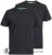D555 Fenton 2-pack Black/Black T-shirt - T-shirts - Grote Maten T-shirts Heren