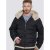 D555 Hudson Hooded Puffer Jacket Navy - Jassen - Grote Maten Herenjassen