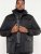 D555 Fargo Five Pocket Jacket With Ribbed Neck and Inner Quilting Black - Jassen - Grote Maten Herenjassen