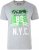Kam Jeans Star 2-pack T-shirt Grey/Purple - T-shirts - Grote Maten T-shirts Heren
