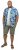 D555 ENRIQUE Short Sleeve Hawaiian Leaf Shirt & T-shirt Combo - Hemden - Overhemden Grote Maten Heren