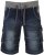 Kam Jeans Dito Denim Shorts Dark Used - Shorts - Grote Maten Korte Broeken Heren