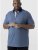 D555 SWANN Short Sleeve Stretch Polo Denim Melange - Polo shirts - Grote Maten Poloshirts Heren