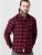 D555 Lawton LS Flannel Shirt Red - Hemden - Overhemden Grote Maten Heren