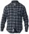 D555 Lawton LS Flannel Shirt Grey - Hemden - Overhemden Grote Maten Heren