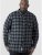 D555 Lawton LS Flannel Shirt Grey - Hemden - Overhemden Grote Maten Heren