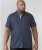 D555 Republic Short Sleeve Shirt Navy - Hemden - Overhemden Grote Maten Heren