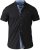 D555 Ollie Short Sleeve Shirt Black - Hemden - Overhemden Grote Maten Heren