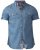 D555 Nathan Short Sleeve Shirt Blue - Hemden - Overhemden Grote Maten Heren