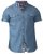 D555 Nathan Short Sleeve Shirt Blue - Hemden - Overhemden Grote Maten Heren