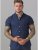 D555 Norman Short Sleeve Oxford Shirt Navy - Hemden - Overhemden Grote Maten Heren