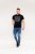 D555 Willoughby NYC Dot Printed T-Shirt Black - T-shirts - Grote Maten T-shirts Heren