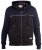 D555 Vincent Full Zip Hoody With Chest And Sleeve Piping Detail - Sweaters & hoodies - Sweaters & Hoodies Grote Maten Heren