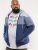 D555 Columbus Cut And Sew Panelled Zip Through Hoody Blue - Sweaters & hoodies - Sweaters & Hoodies Grote Maten Heren